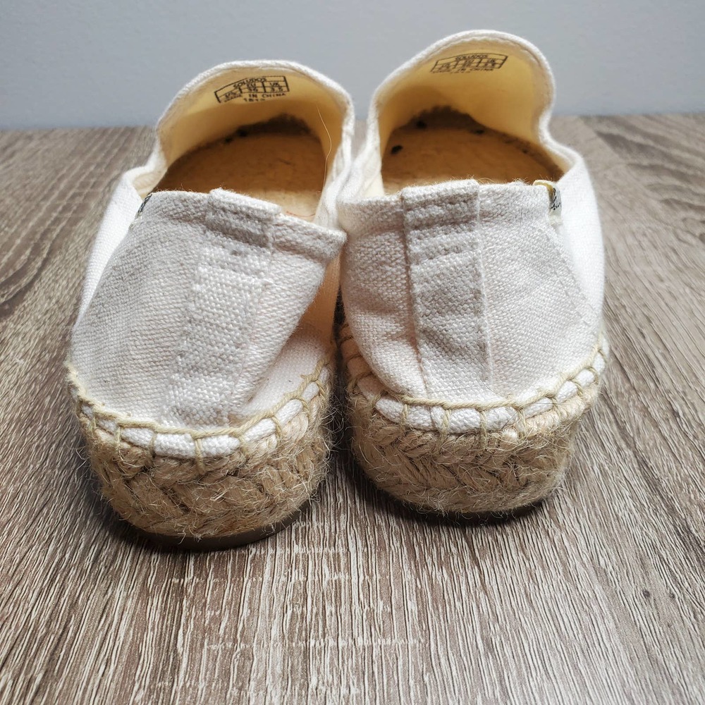 SOLUDOS White Round Toe Slip On Platform Smoker Espadrille Shoes Sz 5.5 - Picture 4 of 10